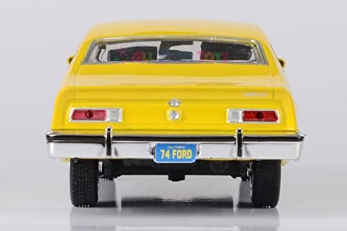 1974 para Ford Maverick 1:24 Modelo de réplica Diecast de escala por Motormax esquecido Classics Series 79042 73326 Amarelo