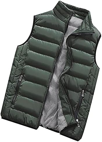 Colete de puffer de inverno ADSSDQ para homens, Soild Plus Size Size Puffer Jacket Men