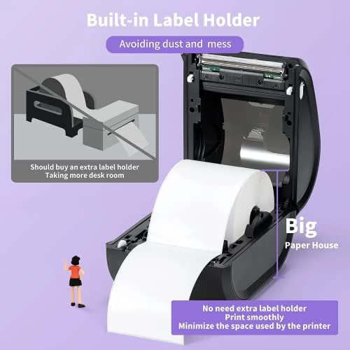 Impressora de etiquetas de remessa ITARI - Impressora de etiqueta térmica, impressora térmica para pacotes de remessa, trabalho
