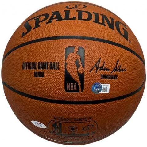 Larry Bird & Magic Johnson assinou Spalding NBA Basketball Bas/PSA - Basquete autografado