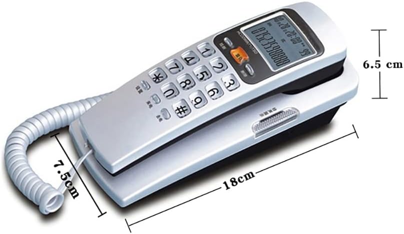 Telefone fixo com moda de Houkai com ID de chamador FSK/DTMF, ajuste de toque, retorno de chamada para o escritório em