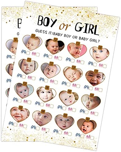 Menino ou menina Chá de bebê Game-31 Cards, Gênero Revela