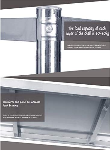 MM 2 prateleiras de prateleira, prateleiras de metal estável para cozinha pequena, banheiro, até 80 kg por prateleira, estante