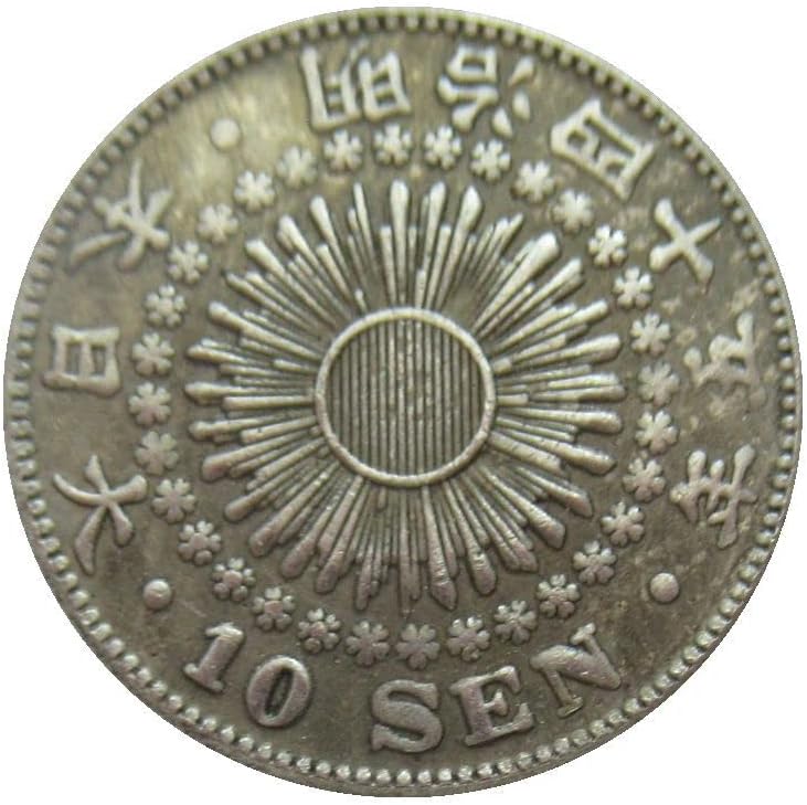 Japão 10 Réplica de prata ouro moeda comemorativa de Meiji 42, 45