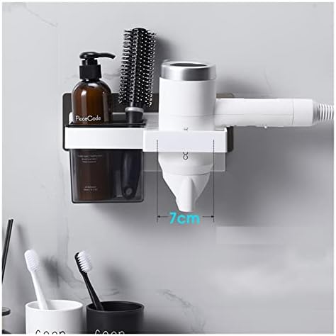 Rack de armazenamento de chuveiro sem perfuração para o banheiro de banheiro pingente de cabelos secador de cabelo secador