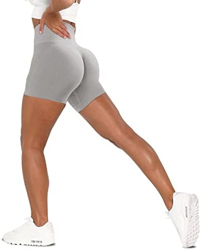 Contorno de treino sem costura shorts para mulheres de ginástica alta de ginástica shorts de barriga de barriga de controle