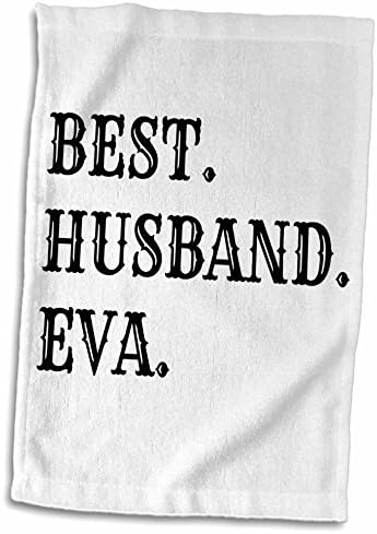 3drose Melhor marido Eva, letras pretas no fundo branco - toalhas