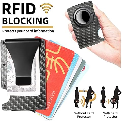 carteiras minimalistas neovoc para homens - para carteira de etiqueta de ar - carteira de fibra de carbono - carteira de carteira