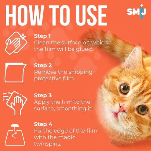 Smij Cat Scratch Furniture Protector - Protetor de sofá premium para gatos - Fácil de usar repelente de gatos para sofá, carpete, porta