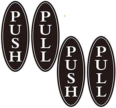 Push Pull Door Stick Set Set-5x2 polegadas 2 par de de volta