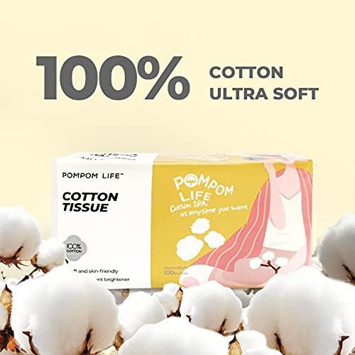 Pompom Life Soft Dry Cotton Tissue 300 contagem e cotonete de algodão 210 contagem
