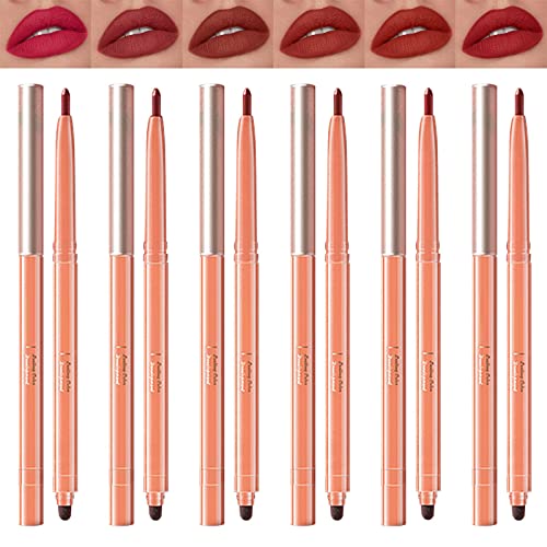 Otfmvch Batom Pen Lip Liner Lipstick duradouro não desaparece a veludo de veludo linha de gancho lápis lápis feminino