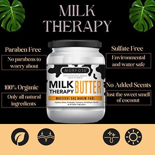 Morfose Milk Therapy Leave -in Condicionador e Terapia de leite Conjunto de manteiga - Cuidados com o cabelo nutritivo