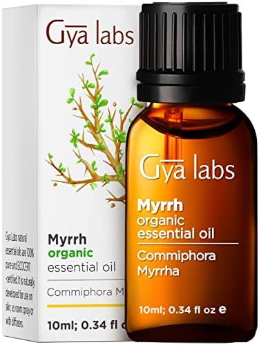 Gya Labs Mirrh Óleo Essential Orgânico para a pele - de grau terapêutica pura Mirrh Óleos essenciais Organic para difusor