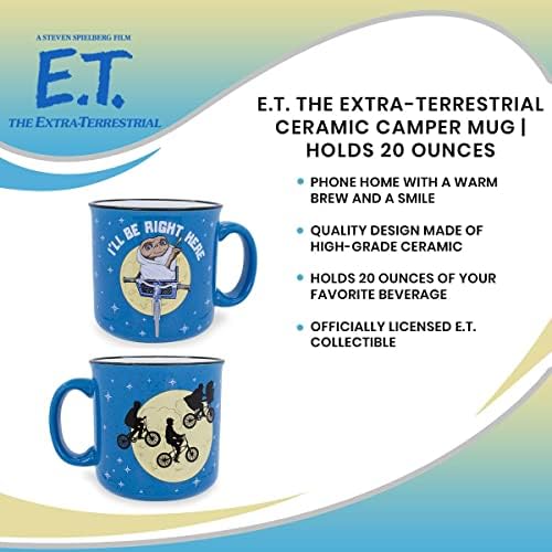 E.T. A caneca de campista de cerâmica extra-terrestre | BPA Free Travel Coffee Cup para café expresso, cafeína, cacau,