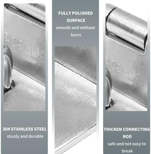 Lifcratms 3 polegadas de 90 graus Padlock hasp, Segurança de aço inoxidável de prata escovado Cabine de porta do cadeado