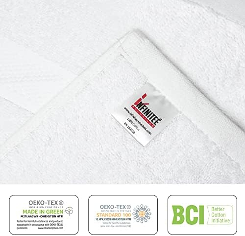 Infinitee Xclusives Folhas de banho brancas premium - pacote de 2, 35x70 polegadas toalhas de chapas de banho + toalhas de mão - pacote