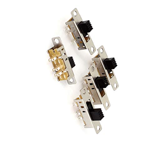 5 pcs interrompem 6 pinos desligados/ligados/on/on DPDT Painel horizontal Miniature Foot Switches Slide Switch Acessórios