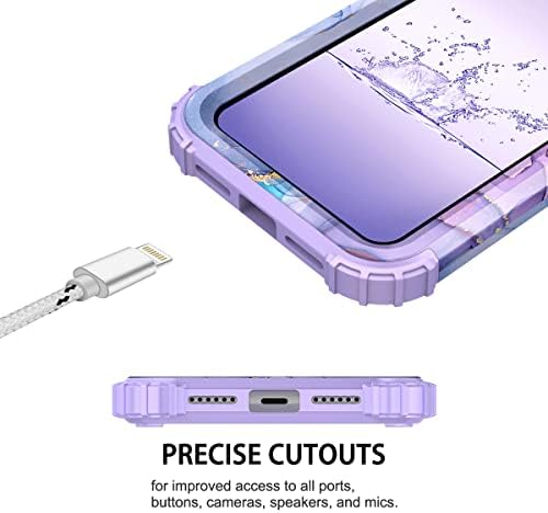 Hekodonk para iPhone 11 Case, Proteção de choque de serviço pesado Proteção dura de plástico+case de proteção híbrida