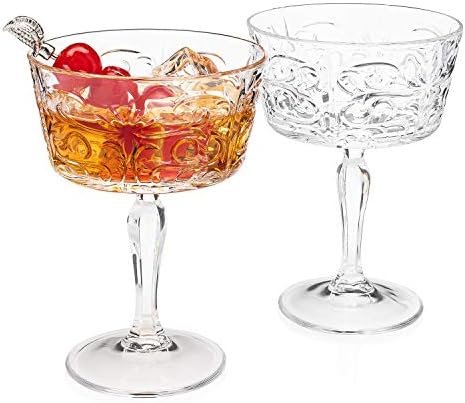 History Company Buck's Club British Gentleman's Crystal Cocktail Glass de 2 peças