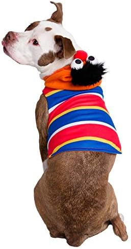 Costume de Ernie de Pet Krewe Medium - Traje de Dog da Vila Sésamo Ernie - se encaixa em animais pequenos, médios, grandes e