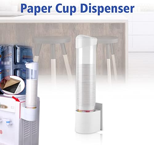 dispensador de copo PLPLAAOO, dispensador de xícara de água de montagem de parede, dispensador de copos de papel, rack