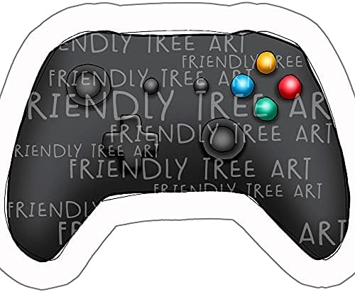 Adesivo do controlador de jogo, adesivo do controlador de jogo, adesivo de videogame, jogador, adesivo de árvore amigável