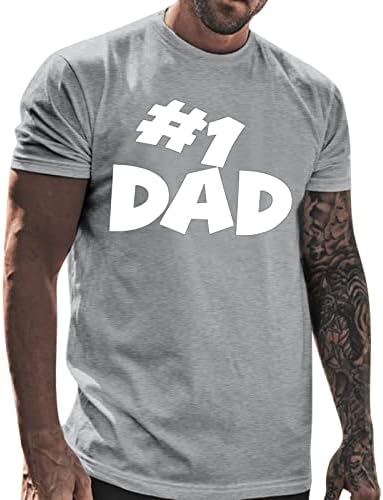 Camisetas do dia dos pais xxbr para masculino, letra de verão curta Impressão Slim Fit Tops Basic Crewneck camiseta para papai