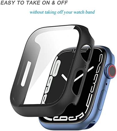 GOBEST 2 PACK SCREEN Protector Case Compatível com Apple Watch Series 8 Series 7 45mm Case PC rígido com tampa de proteção