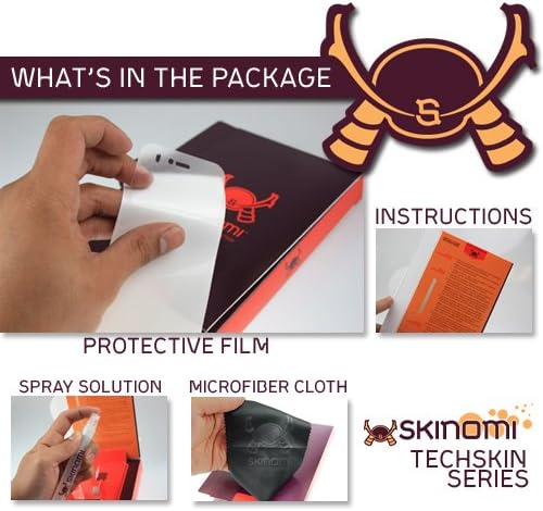 Protetor de pele de corpo inteiro Skinomi compatível com Motorola Droid Mini Techskin Cobertura completa Clear HD Film