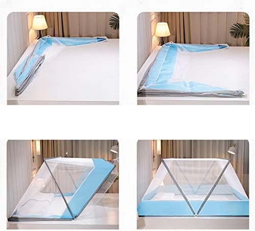 Canopy da princesa de Borfieon para cama de casal, rede de mosquito dobrável de alta densidade respirável para a cama Net
