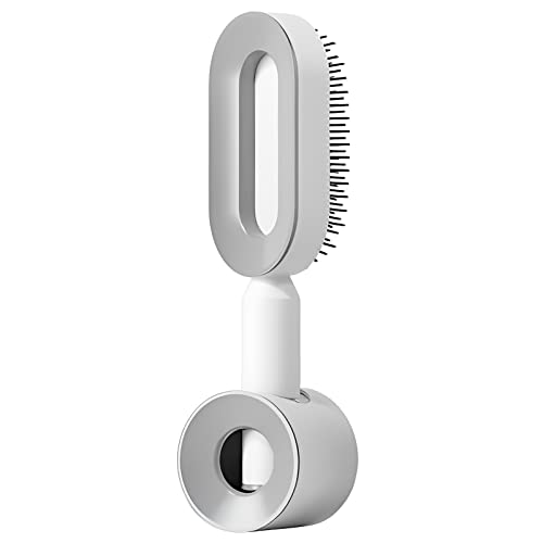 Escova de cabelo auto -limpador - moldando pente de cabelo de limpeza auto -limpando para mulheres - 3D Air almofada de arco