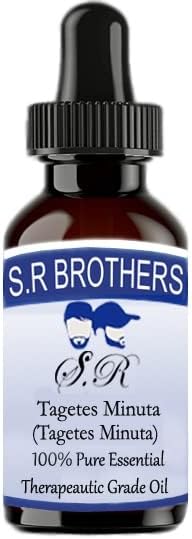 S.R Brothers Tagetes Minuta Pure e Natural Terapeatic Oil essencial com gotas de gotas 30ml