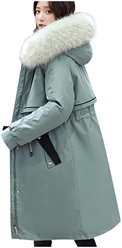 Casaco de inverno para mulheres moda de roupas compridas casacos de camaco de bolso de camurça de capuz com casacos