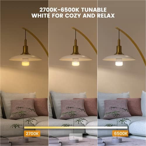 Yeeelight Alexa Bulbo W3 White Tunable, lâmpadas wifi, lâmpadas inteligentes, funciona com o Google Home & Smartthings, E26 White