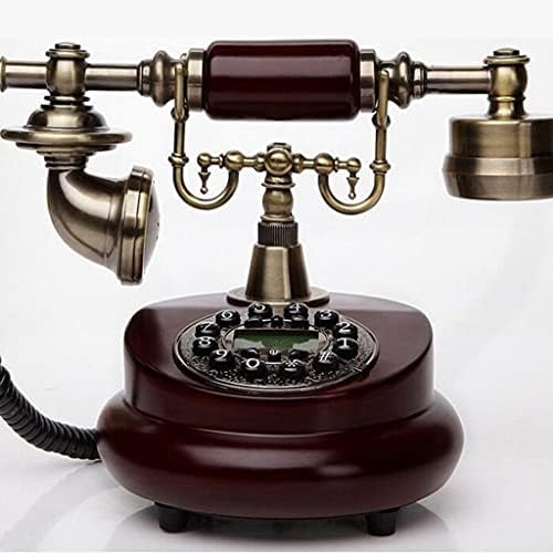 Mxiaoxia Wood Telefone Antigo telefone fixo telefônico vintage Telefones para casa ajustados por telefones folhosos para o escritório