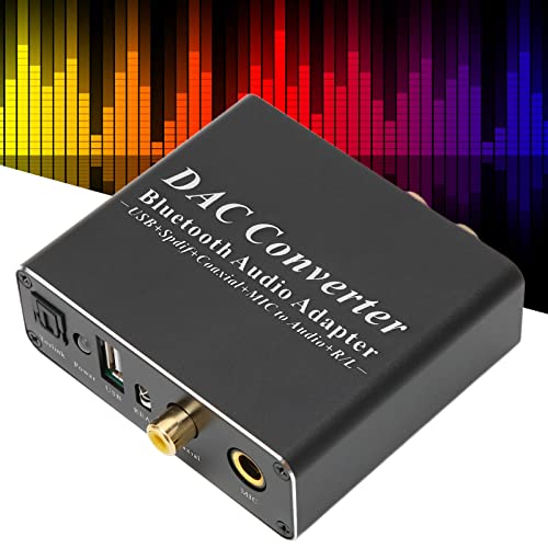 Conversor DAC, conexão estável padrão de múltiplas funcionários coaxial para adaptador de áudio de 3,5 mm Fidelidade