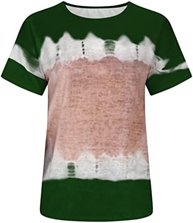 Tops femininos Blusa solta casual Trendy 2023 Tie-tye Printing redonda Blusa de camiseta redonda Blusa Graphic Tees