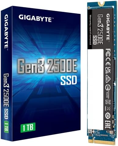 Gigabyte G325E1TB M2 1TB PCLE 3.0X4 2400/1800 MB/S 130K/350KL MTBF 1,5M HR LIMITED 3 ANOS ou 240TBW