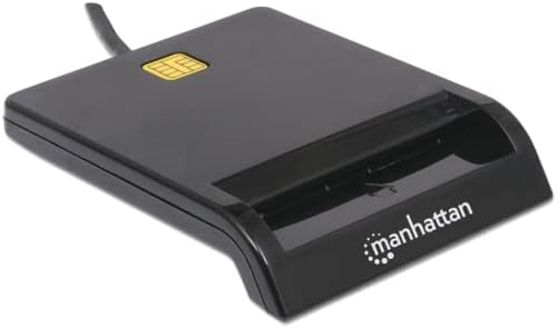 Manhattan USB Smart Card Reader -Compatível com Windows XP/Vista/7/8.1/10 ou Mac ou Linux -102049