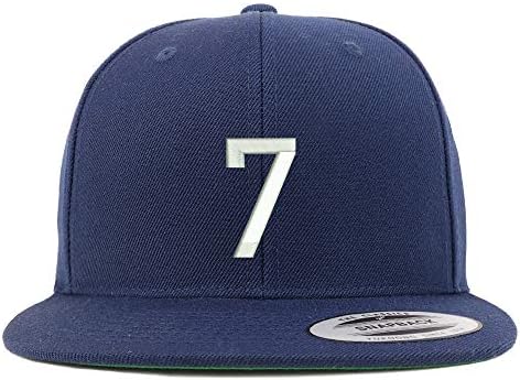 Trendy Apparel Shop número 7 Bordado bordado Snapback Flatbill Baseball Cap