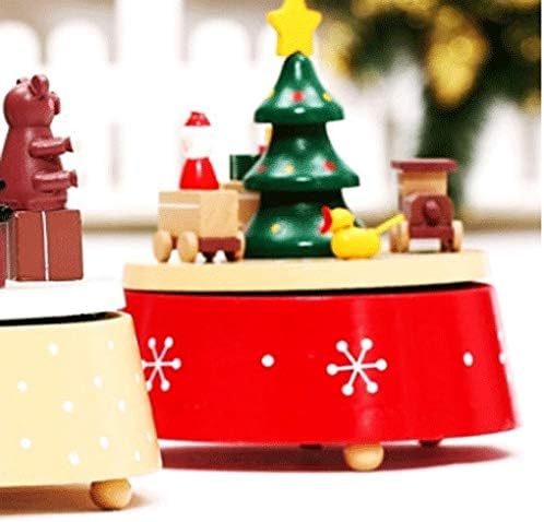 Gretd Merry-Go-Round Dia do Dia de Natal Decoração Caixa de Música de Música Caixa de Música Rotativa de Música
