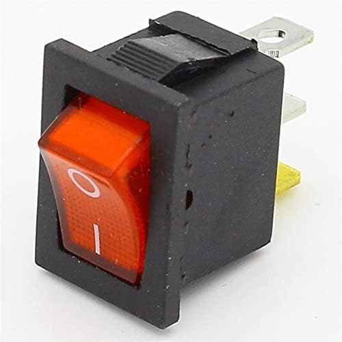 Interruptor de roqueiro NESHO 1PCS Mini 3 Pin Pinboard On Off Position Rocker Switch iluminado com luz