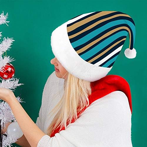 Chapéu de Papai Noel de Natal, listra abstrata de férias de natal para adultos, Unisex Comfort Christmas Hats for New Year Festive