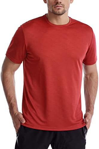 Camisas de exercícios para homens, umidade Wicking Quick seco ativo atlético masculino de ginástica camisetas