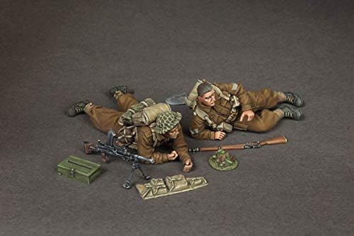 Goodmoel 1/35 WWII British Soldier Resin Soldier Model Kit/Soldier Kit Miniature Kit Unactofled e sem pintura/TX-3097