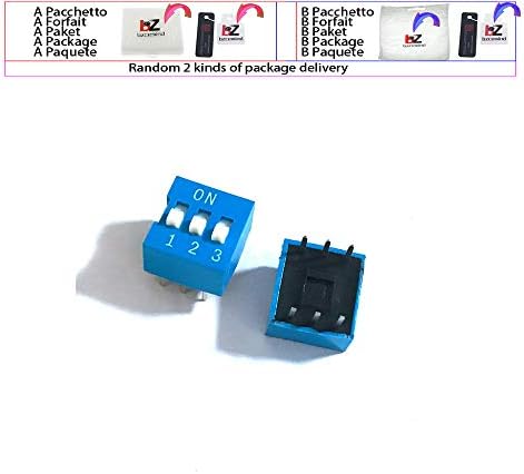 10pcs Tipo de slide Módulo de interruptor 1 2 3 4 5 6 7 8 10 pino 2,54mm Posição Way Dip Togle Togle Switch Blue Snap Dial Switch,