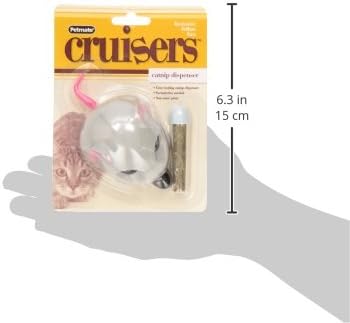 Petmate Catnip Cruiser Mouse Cat Toy, Gray