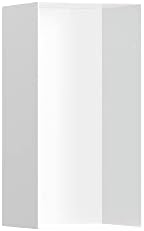 Hansgrohe XtraStoris Nicho de parede embutido minimalista com armação aberta 12 x 6 x 5,5 em branco fosco, 56076700