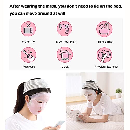 Máscara hidratante de silicone de 2 pacote para diminuir a evaporação da essência da máscara, gancho de manga de máscara